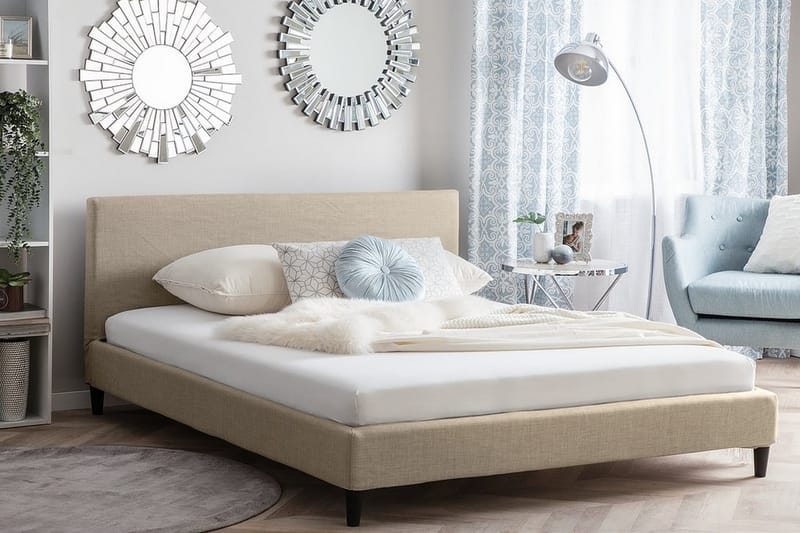 Sängram Fitou 160x200 cm - Beige - Möbler - Säng - Ramsäng