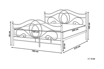 Sängram Lyra 180x200 cm - Vit - Möbler - Säng - Ramsäng