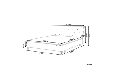 Saverne Dubbelsäng 180 200 cm - Grå - Möbler - Säng - Ramsäng