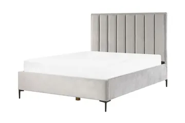 Sezanne Ramsäng 160x200 cm med Förvaring - Sammet/Grå - Möbler - Säng - Ramsäng