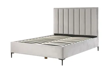 Sezanne Ramsäng 160x200 cm med Förvaring - Sammet/Grå - Möbler - Säng - Ramsäng