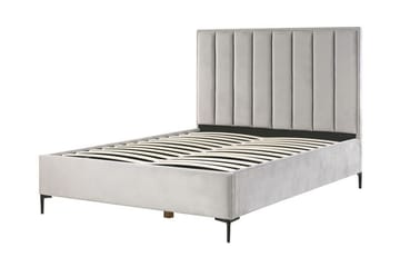 Sezanne Ramsäng 160x200 cm med Förvaring - Sammet/Grå - Möbler - Säng - Sängram & sängstomme