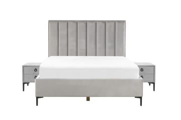 Sezanne Ramsäng 160x200 cm - Sammet/Grå - Möbler - Säng - Ramsäng