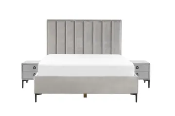 Sezanne Ramsäng 160x200 cm - Sammet/Grå - Möbler - Säng - Sängram & sängstomme