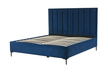 Sezanne Ramsäng 180x200 cm med Förvaring - Sammet/Blå - Möbler - Säng - Sängram & sängstomme