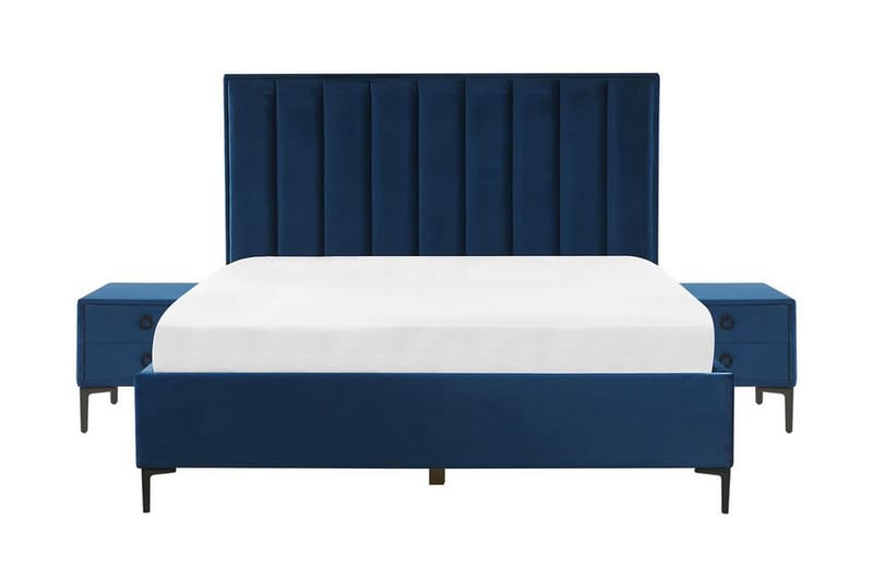 Sezanne Ramsäng 180x200 cm - Sammet/Blå - Möbler - Säng - Ramsäng