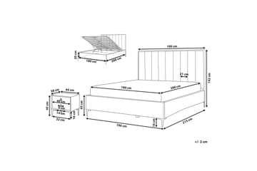 Sezanne Ramsäng 180x200 cm - Sammet/Blå - Möbler - Säng - Ramsäng
