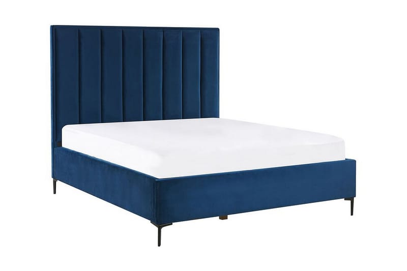 Sovrumsset dubbelsäng 140x200 cm marinblå SEZANNE - Blå - Möbler - Säng - Ramsäng