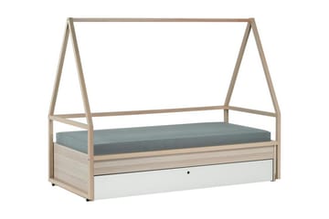 Spot Säng 90x200 cm Trä/Natur/Vit - VOX - Möbler - Säng - Sängram & sängstomme