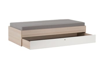 Spot Säng 90x200 cm Trä/Natur/Vit - VOX - Möbler - Säng - Sängram & sängstomme