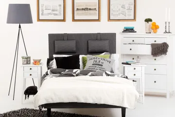 Viken Bas Komplett SängpaketRamsäng 120x200 Medelfast - Grå - Möbler - Säng - Enkelsäng