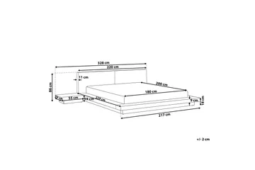 Zen Dubbelsäng 180|200 cm - Brun - Möbler - Säng - Sängram & sängstomme