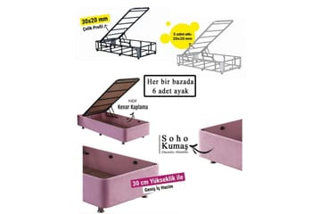 Rasul Sängram - Rosa - Möbler - Säng - Sängram & sängstomme