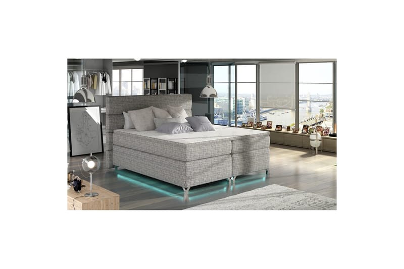 Resårbotten Eltap Amadeo med LED - Berlin 01, Grå, 180x200 cm - Möbler - Säng - Kontinentalsäng