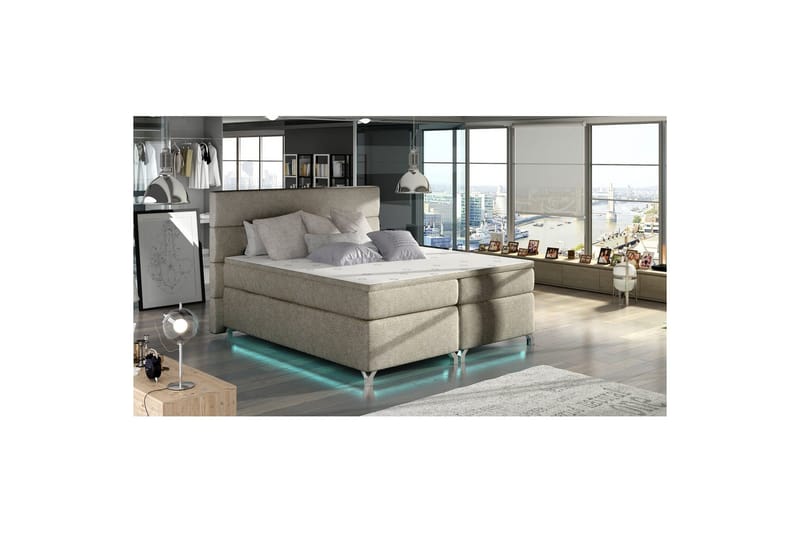 Resårbotten Eltap Amadeo med LED, Dora 22, Beige, 140x200 cm