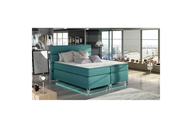 Resårbotten Eltap Amadeo med LED - Orinoco 85, Blå, 180x200 cm - Möbler - Säng - Kontinentalsäng