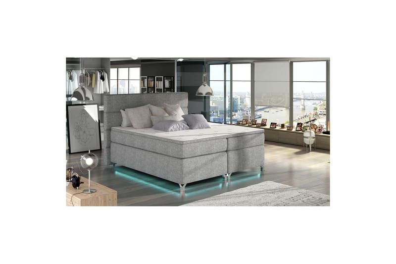 Resårbotten Eltap Amadeo med LED, Sawana 21, Grå, 140x200 cm