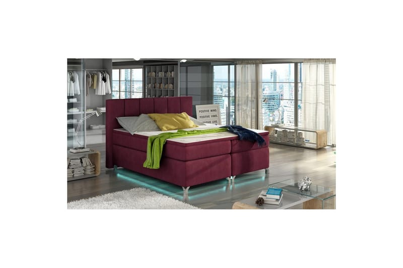 Resårbotten Eltap Basilio med LED - Rivera 59, Röd, 160x200 cm - Möbler - Säng - Kontinentalsäng