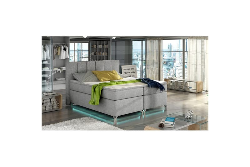 Resårbotten Eltap Basilio med LED - Sawana 21, Grå, 140x200 cm - Möbler - Säng - Kontinentalsäng