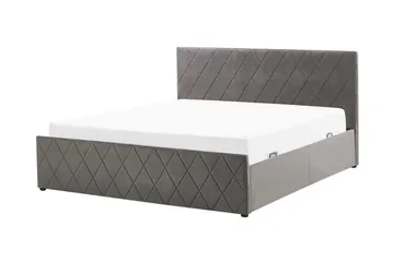 Rochefort Förvaringssäng 140x200 cm - Sammet/Grå - Möbler - Säng - Säng med förvaring