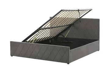 Rochefort Förvaringssäng 140x200 cm - Sammet/Grå - Möbler - Säng - Säng med förvaring