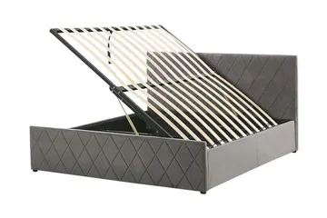 Rochefort Förvaringssäng 140x200 cm - Sammet/Grå - Möbler - Säng - Säng med förvaring