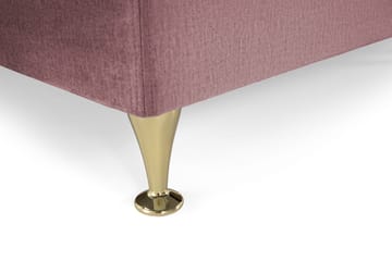 Royal Velvet Komplett Sängpaket 160x200 cm - Rosa med Låga Guldben - Möbler - Säng - Kontinentalsäng