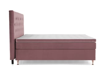 Royal Velvet Komplett Sängpaket 210x210 cm - Rosa med Låga Rosében - Möbler - Säng - Kontinentalsäng
