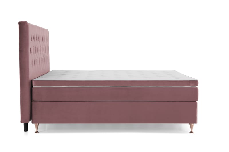Royal Velvet Komplett Sängpaket 210x210 cm - Rosa med Låga Rosében - Möbler - Säng - Kontinentalsäng