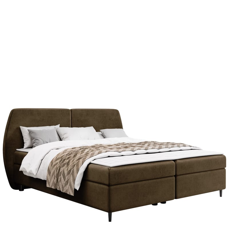 Rynricon Sängpaket Kontinentalsäng 140x200 cm, Brun