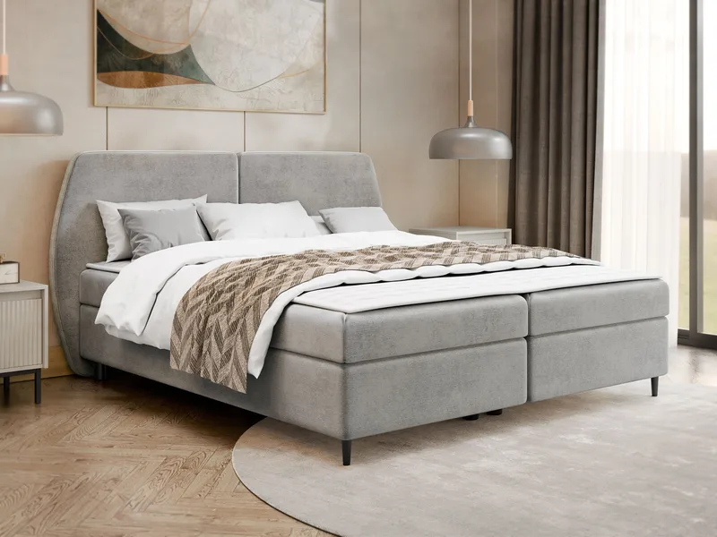 Rynricon Sängpaket Kontinentals äng 140x200 cm - Grå - Möbler - Säng - Kontinentalsäng