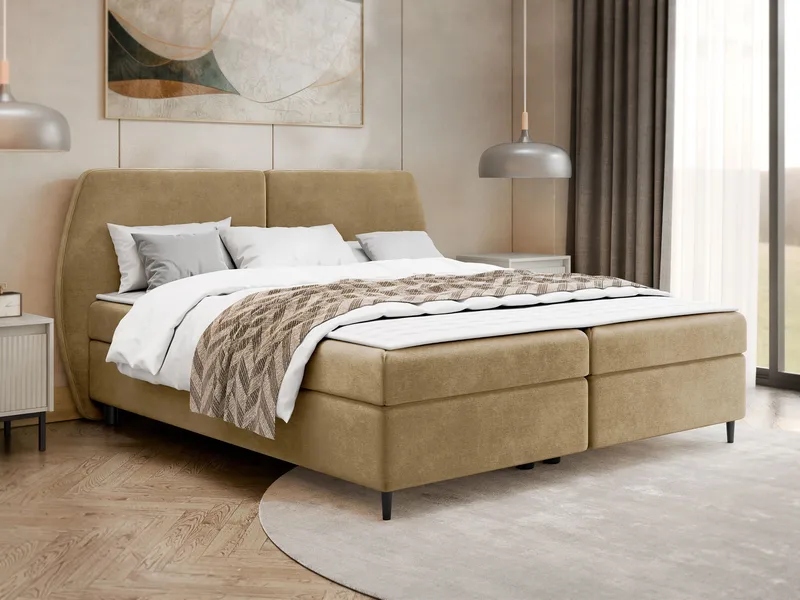 Rynricon Sängpaket Kontinentalsäng 160x200 cm - Beige - Möbler - Säng - Kontinentalsäng