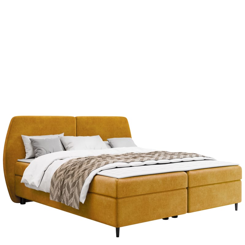 Rynricon Sängpaket Kontinentalsäng 160x200 cm - Gul - Möbler - Säng - Kontinentalsäng