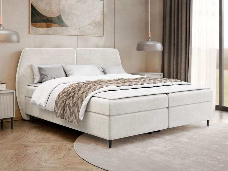 Rynricon Sängpaket Kontinentalsäng 160x200 cm - Vit - Möbler - Säng - Kontinentalsäng