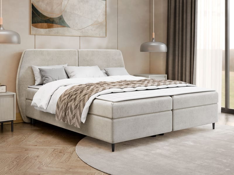 Rynricon Sängpaket Kontinentalsäng 180x200 cm - Beige - Möbler - Säng - Kontinentalsäng