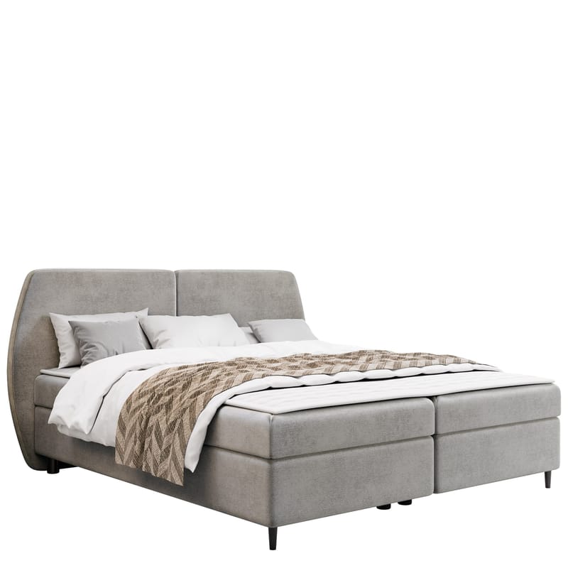 Rynricon Sängpaket Kontinentalsäng 180x200 cm - Grå - Möbler - Säng - Kontinentalsäng