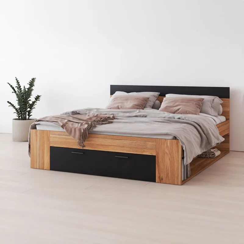 Säng Beta med lådor - 180 cm, Mauvella ek - Möbler - Säng - Sängram & sängstomme