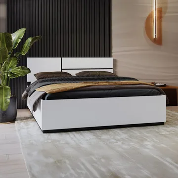 Säng Cross S - 160 cm, Vit - Möbler - Säng - Sängram & sängstomme