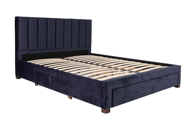 Säng Grace 3-Lådor Utan Madrass 160x200 cm Blå - Sängram & sängstomme