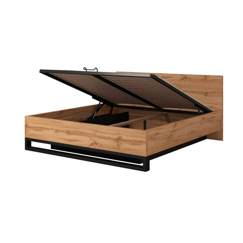 Säng Halle S med ram på gaslyft och förvaringsbox - 180 cm - Möbler - Säng - Sängram & sängstomme