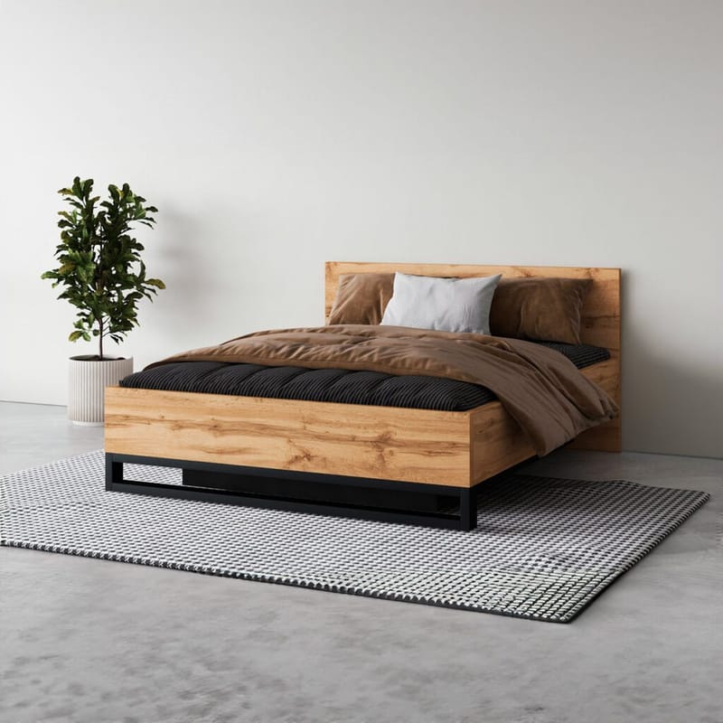 Säng Halle S med ram på gaslyft och förvaringsbox - 160 cm - Möbler - Säng - Sängram & sängstomme