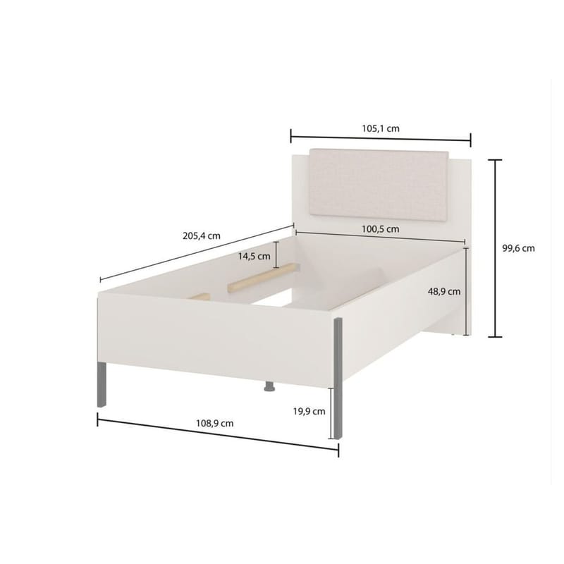 Säng Jukon S - 100 cm - Möbler - Säng - Sängram & sängstomme