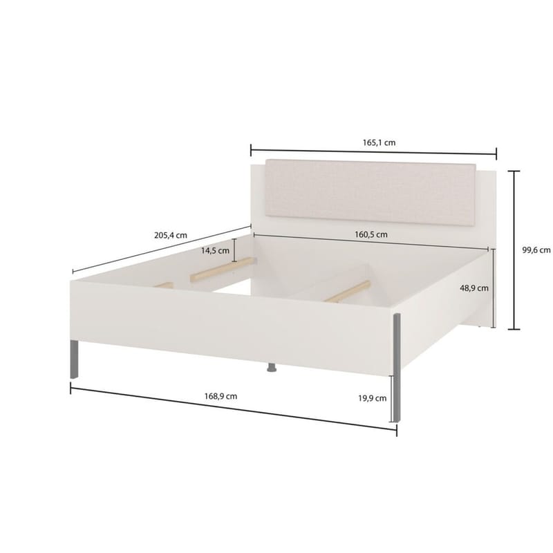 Säng Jukon S - 160 cm - Möbler - Säng - Sängram & sängstomme