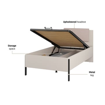 Säng Jukon S Lyft Upp Förvaring - 100 cm - Möbler - Säng - Sängram & sängstomme