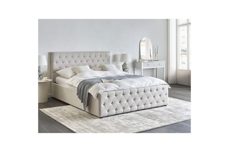 Säng med förvaring Amiens - Beige, 160x200 cm - Möbler - Säng - Säng med förvaring