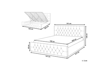 Säng med förvaring Amiens - Beige, 180x200 cm - Möbler - Säng - Säng med förvaring