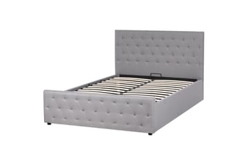 Säng med förvaring Amiens - Grå, 140x200 cm - Möbler - Säng - Säng med förvaring