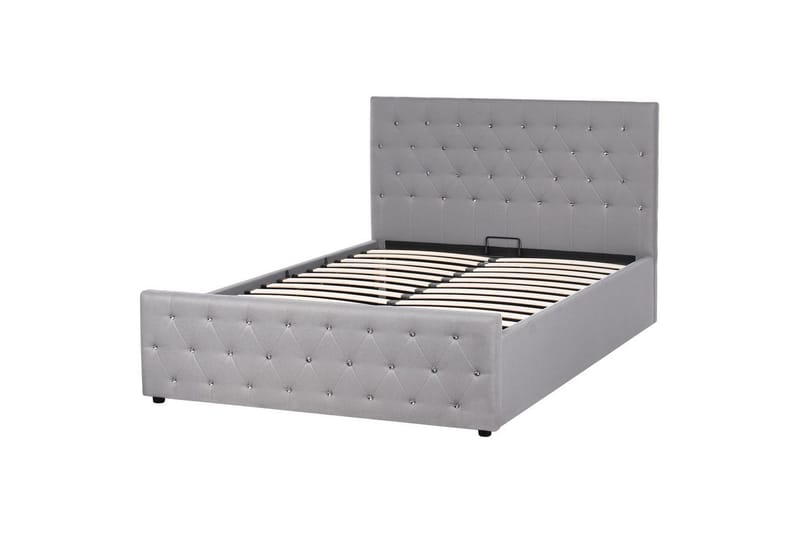 Säng med förvaring Amiens - Grå, 140x200 cm - Möbler - Säng - Säng med förvaring