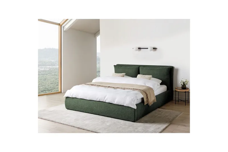 Säng med förvaring Bajonna - Grön, 180x200 cm - Möbler - Säng - Säng med förvaring