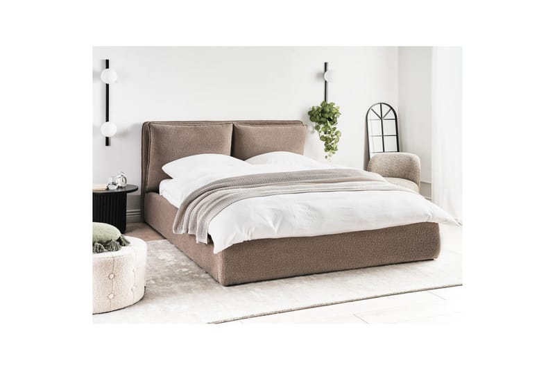 Säng med förvaring Bajonna - Taupe, 160x200 cm - Möbler - Säng - Säng med förvaring